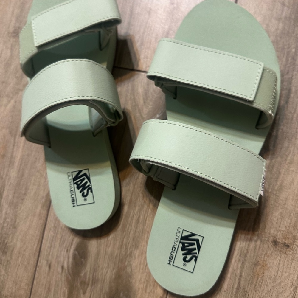 Vans Light Green Slide Sandals
